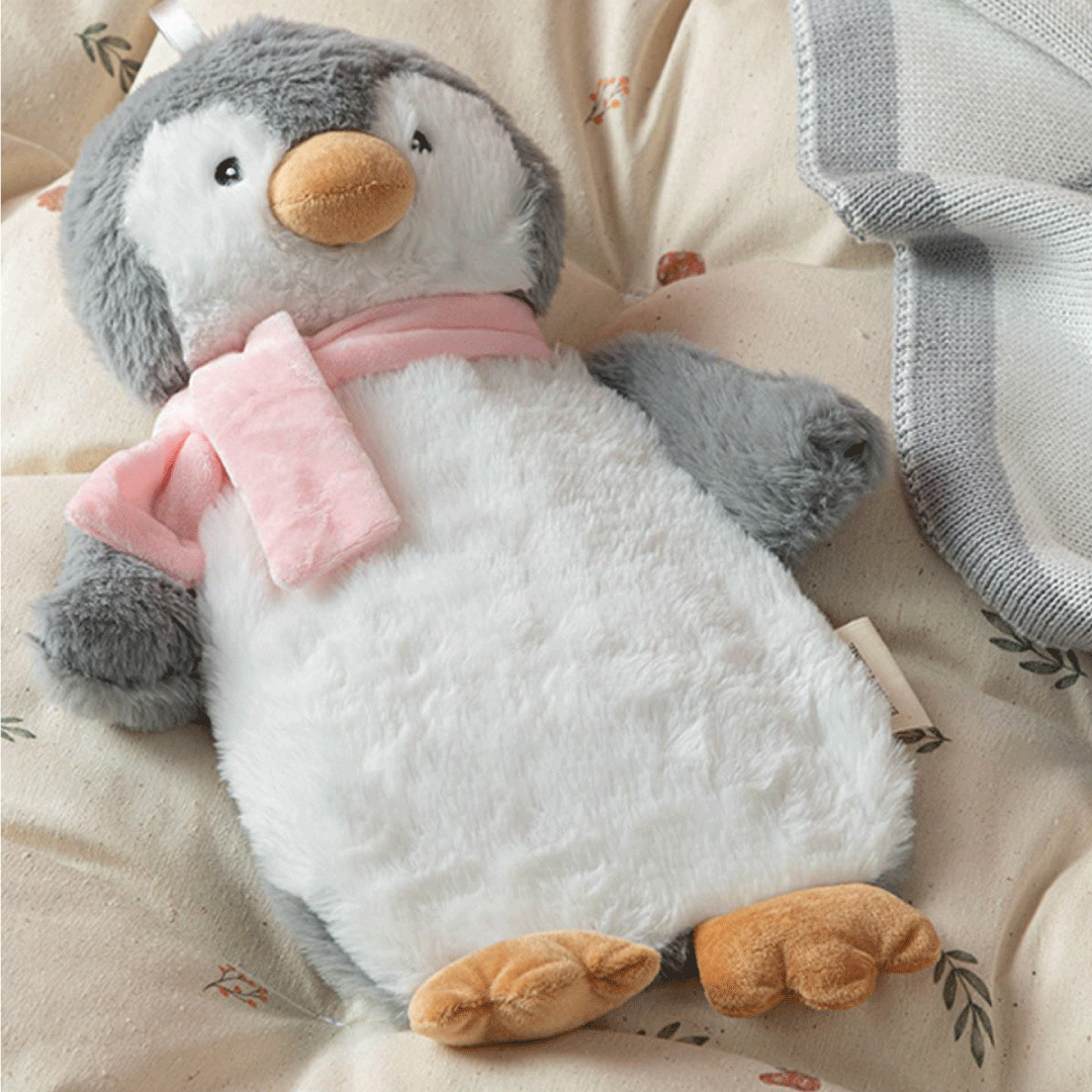 English Home Little Penguin Pelüş Çocuk Sıcak Su Torbası 750 Ml Ekru