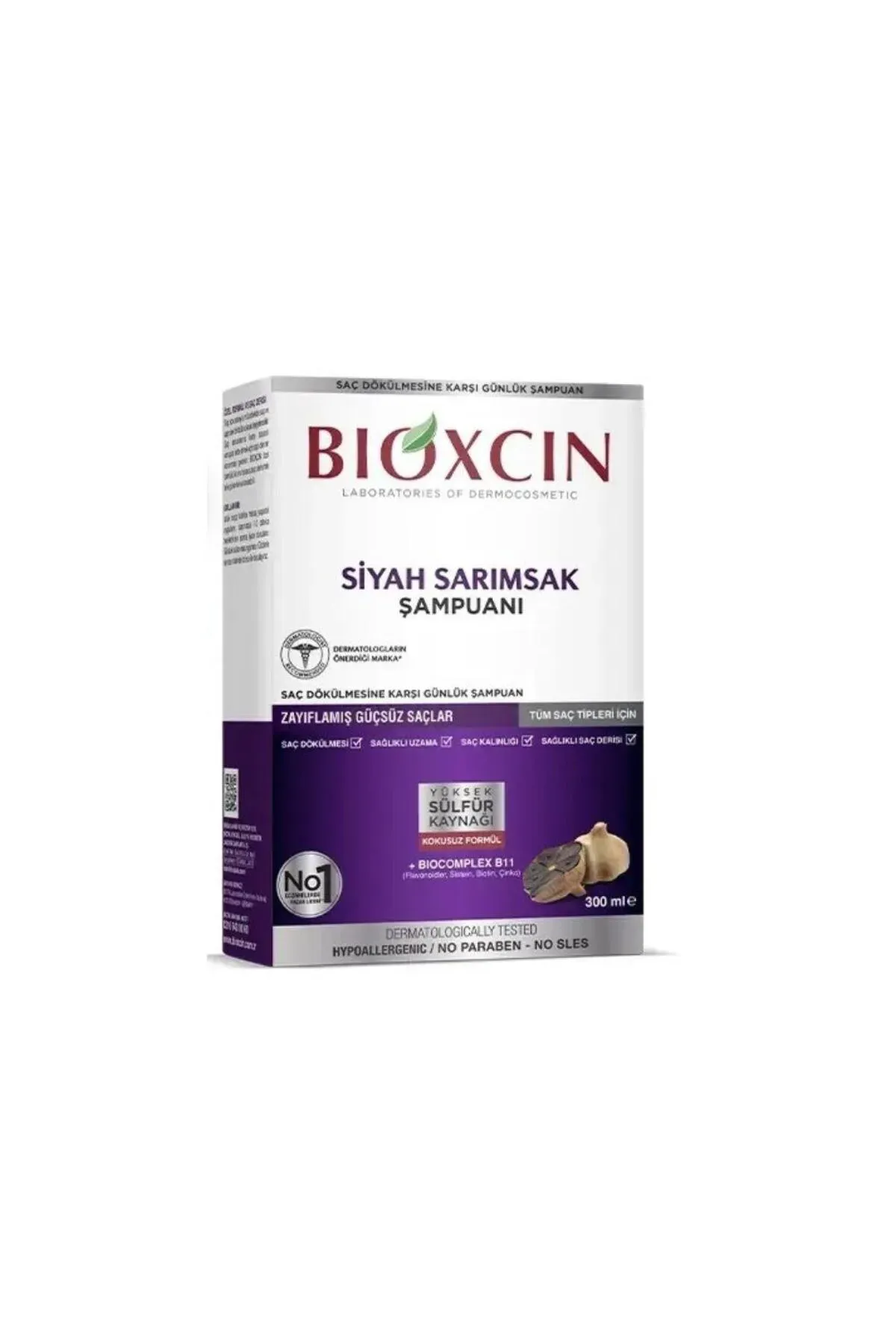 Bioxcin Siyah Sarımsak Şampuanı 300 Ml - Dökülme ve İncelme Karşıtı Şampuan