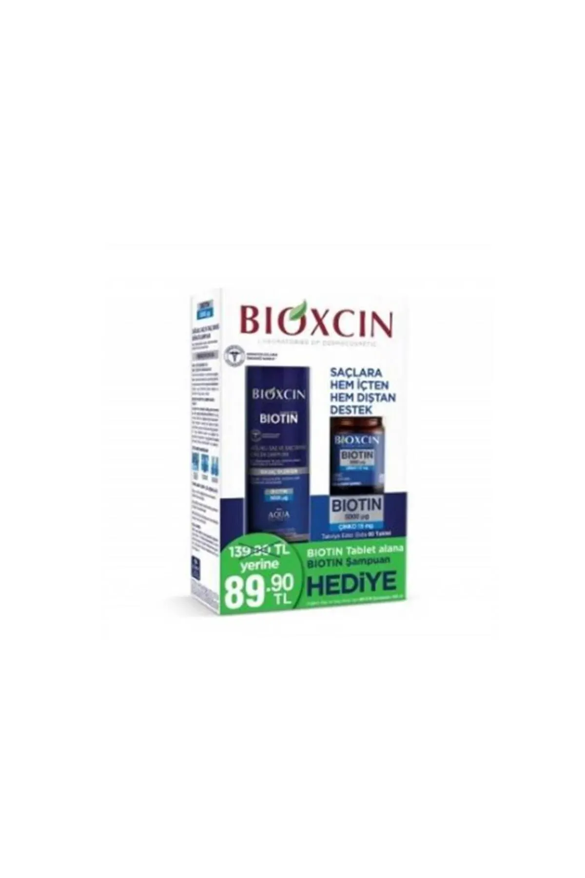 Bioxcin Biotin 5000 Mcg 60 Tablet Biotin Şampuan 300 ml Kofre